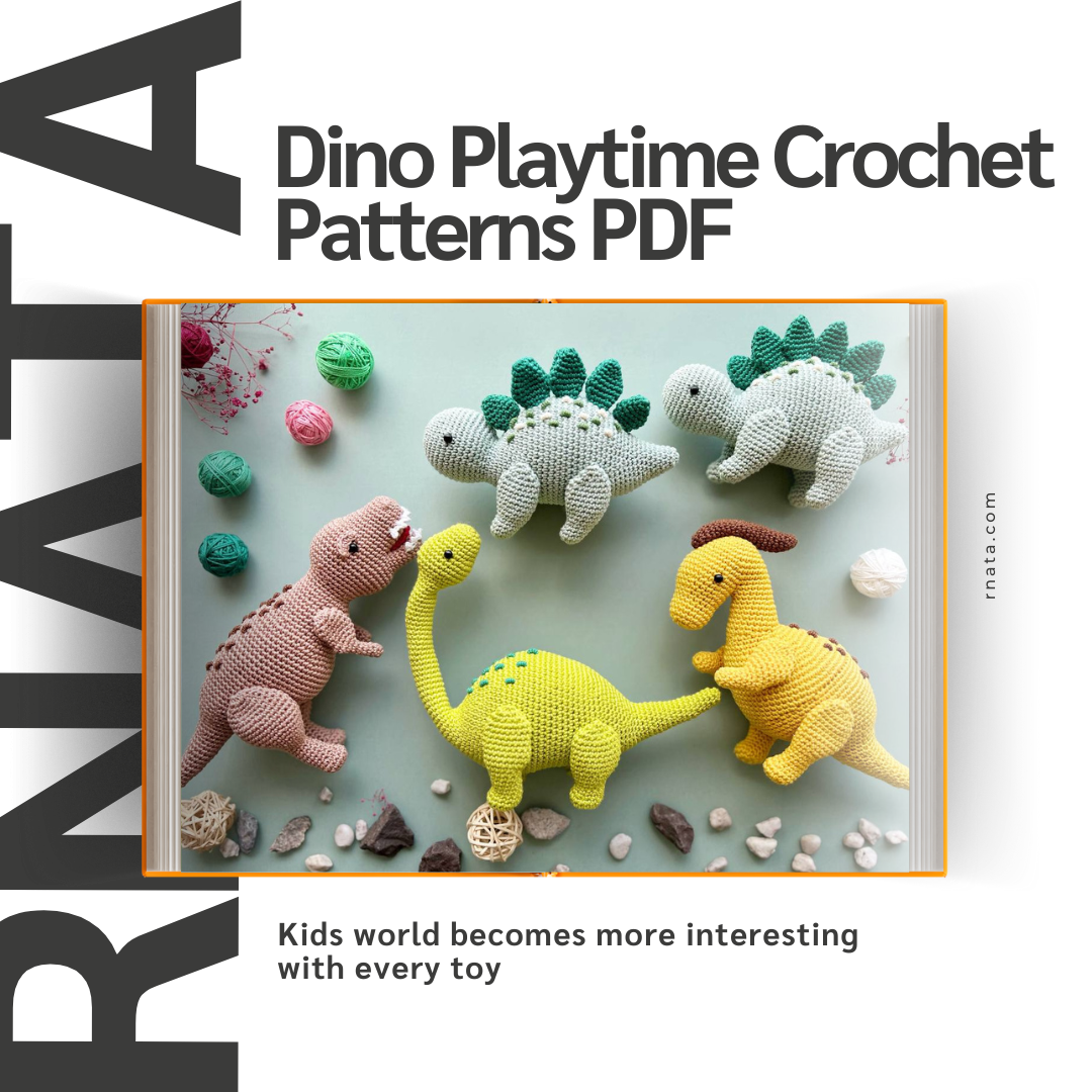 Rnata™ - Dino Playtime Crochet Patterns PDF