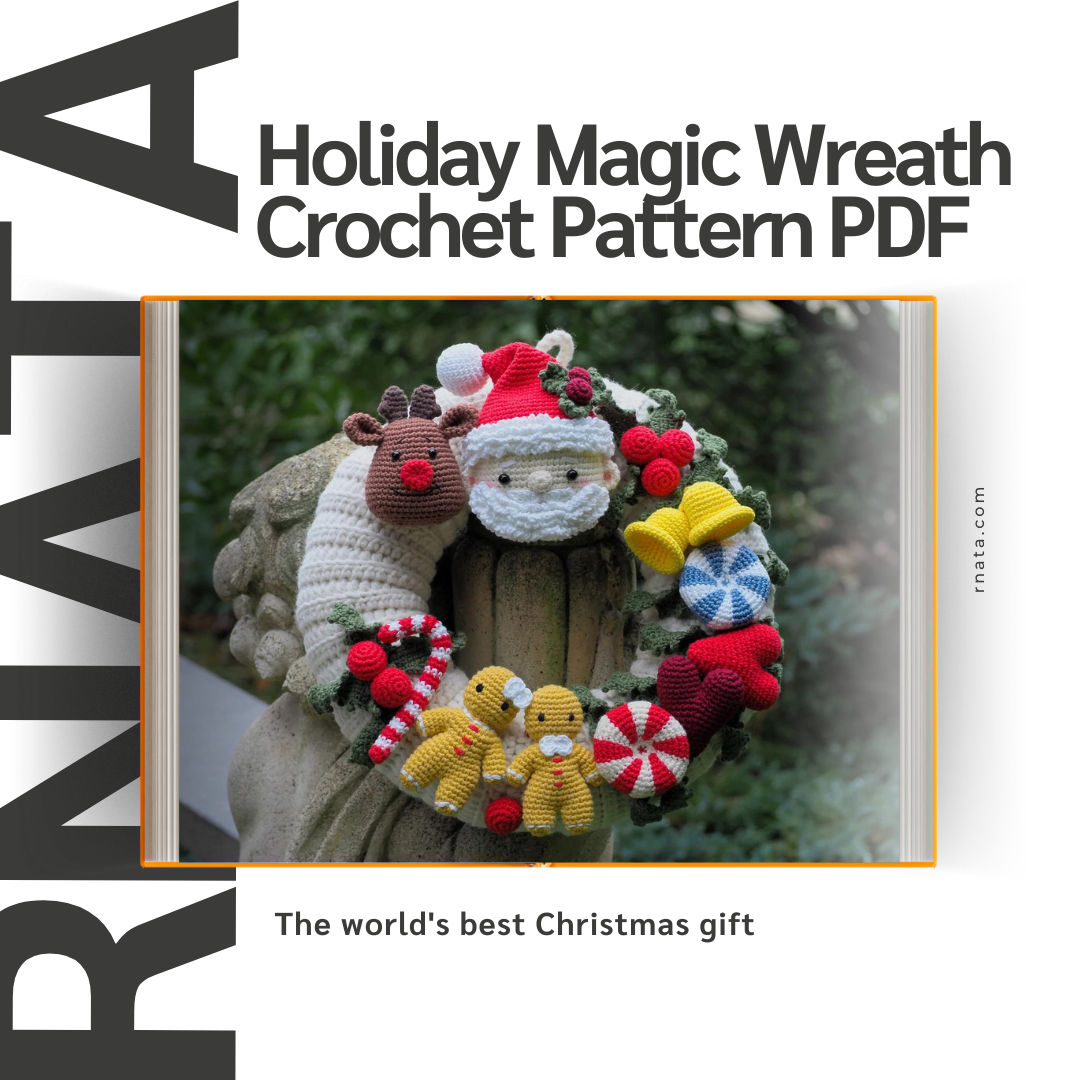 Rnata™ - Holiday Magic Wreath Crochet Pattern PDF