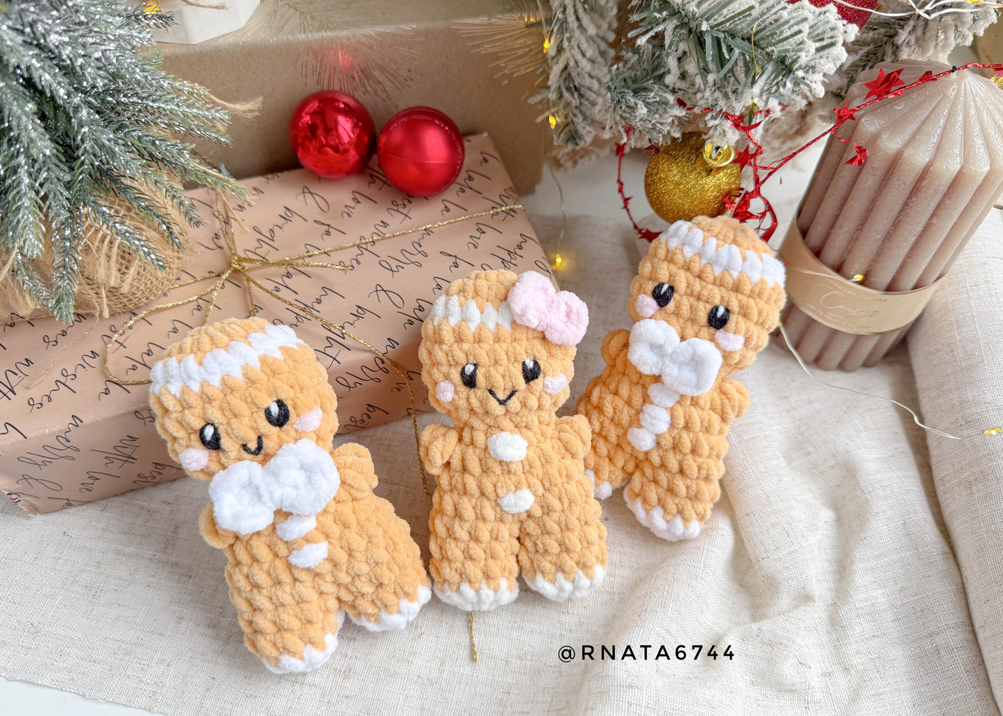 Rnata - Christmas Gingerbread Mini Toys Pattern PDF