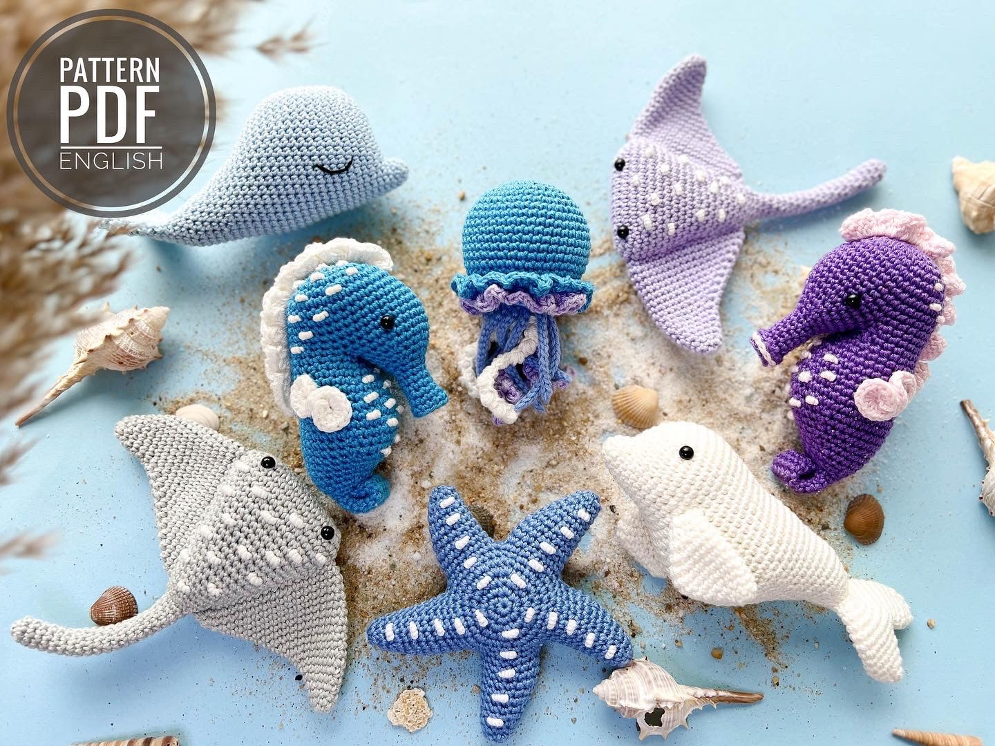 Rnata - Bundle of 24 Sea Animal Toys Pattern PDF