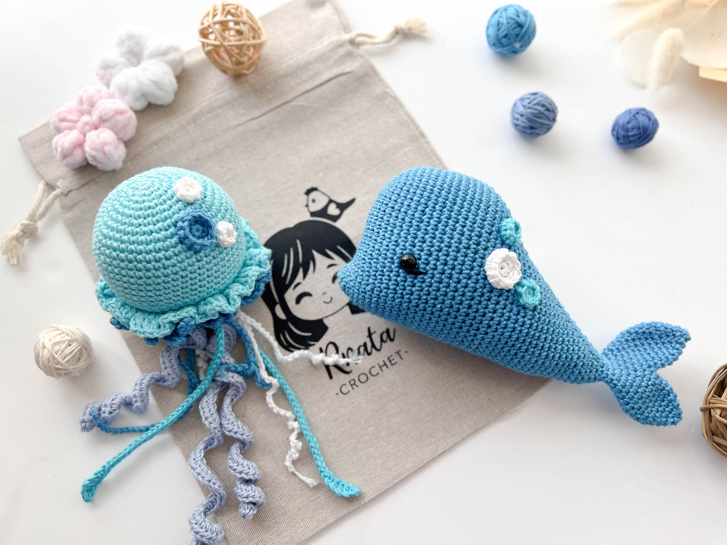 Rnata - Blue Jellyfish Crochet Pattern PDF