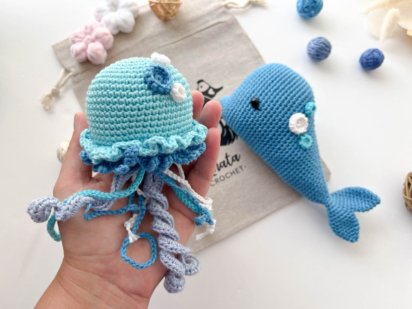 Rnata - Blue Jellyfish Crochet Pattern PDF