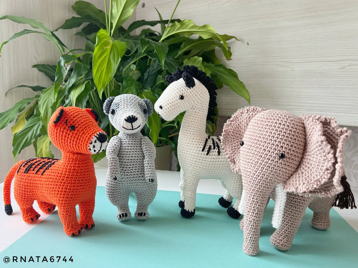 Rnata™ - Jungle Safari Friends Crochet Pattern PDF