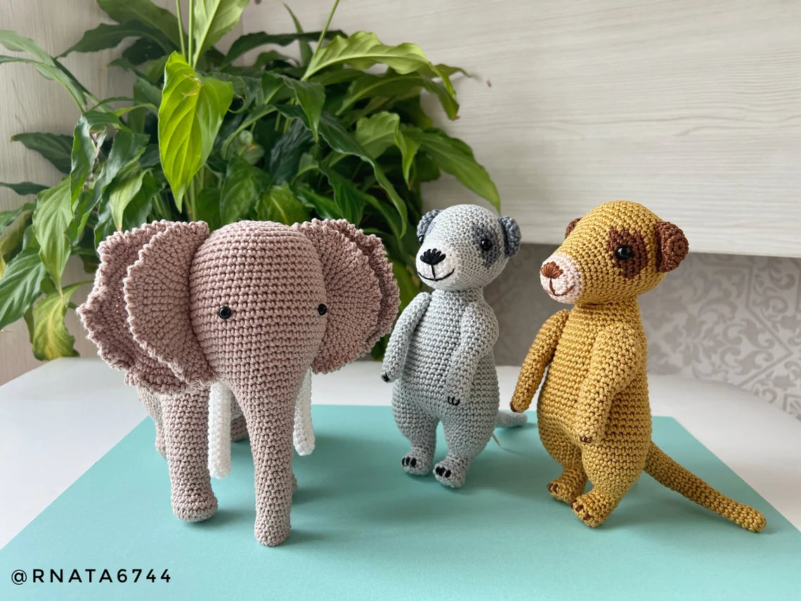 Rnata™ - Jungle Safari Friends Crochet Pattern PDF
