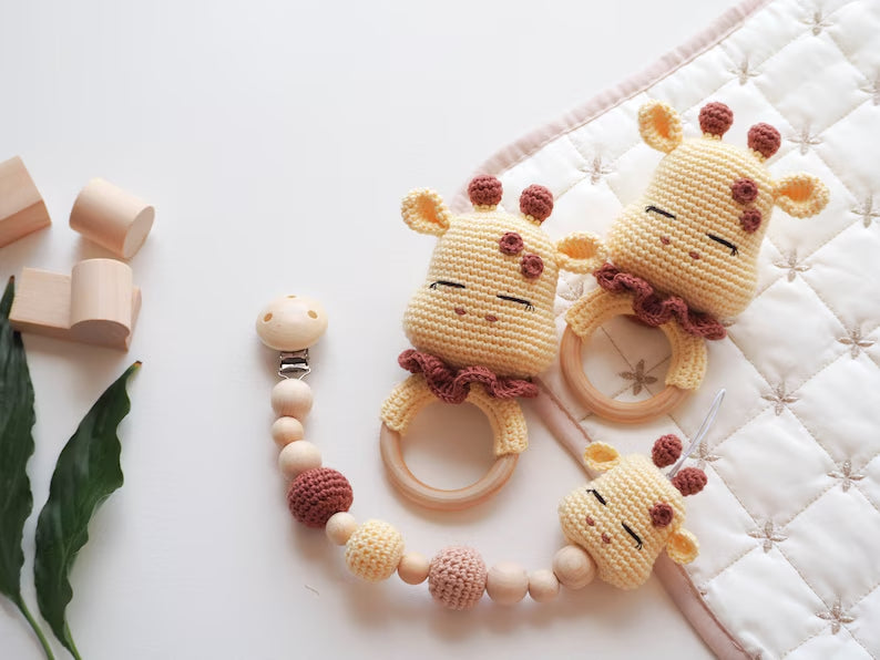Rnata™ - Giraffe Giggles Baby Toy Crochet Pattern PDF
