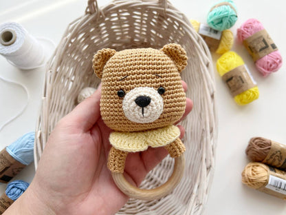 Rnata™ - Teddy Bear Rattle Crochet Pattern PDF