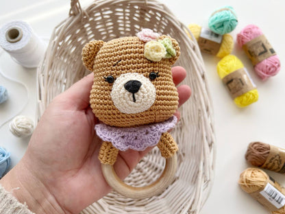 Rnata™ - Teddy Bear Rattle Crochet Pattern PDF