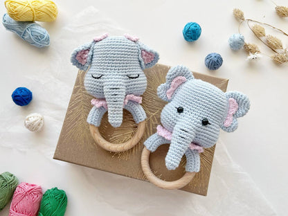 Rnata™ - Sleepy Elephant Rattle Crochet Pattern PDF