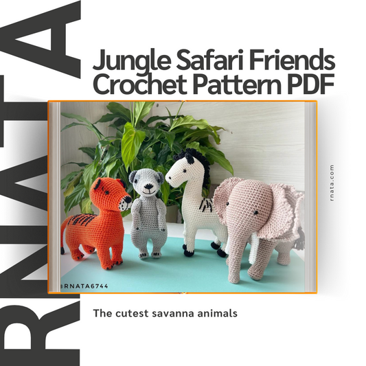 Rnata™ - Jungle Safari Friends Crochet Pattern PDF