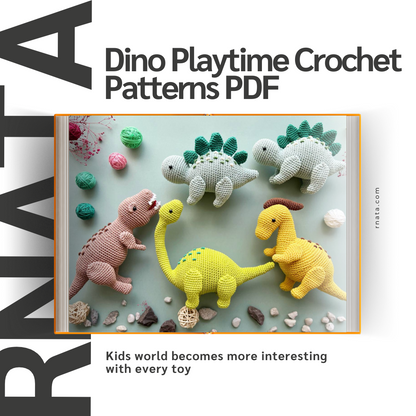 Rnata™ -  Dino Playtime Crochet Patterns PDF