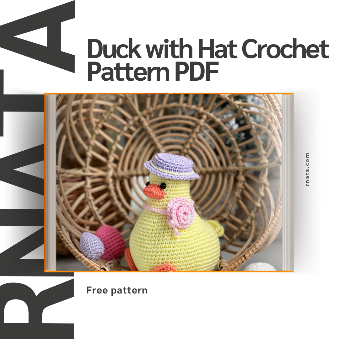 Rnata™ - Duck with Hat Crochet Pattern Free PDF