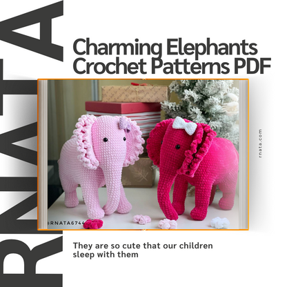 Rnata™ - Charming Elephants Crochet Patterns PDF