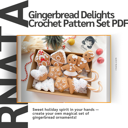 Rnata™ - Gingerbread Delights Crochet Pattern Set PDF