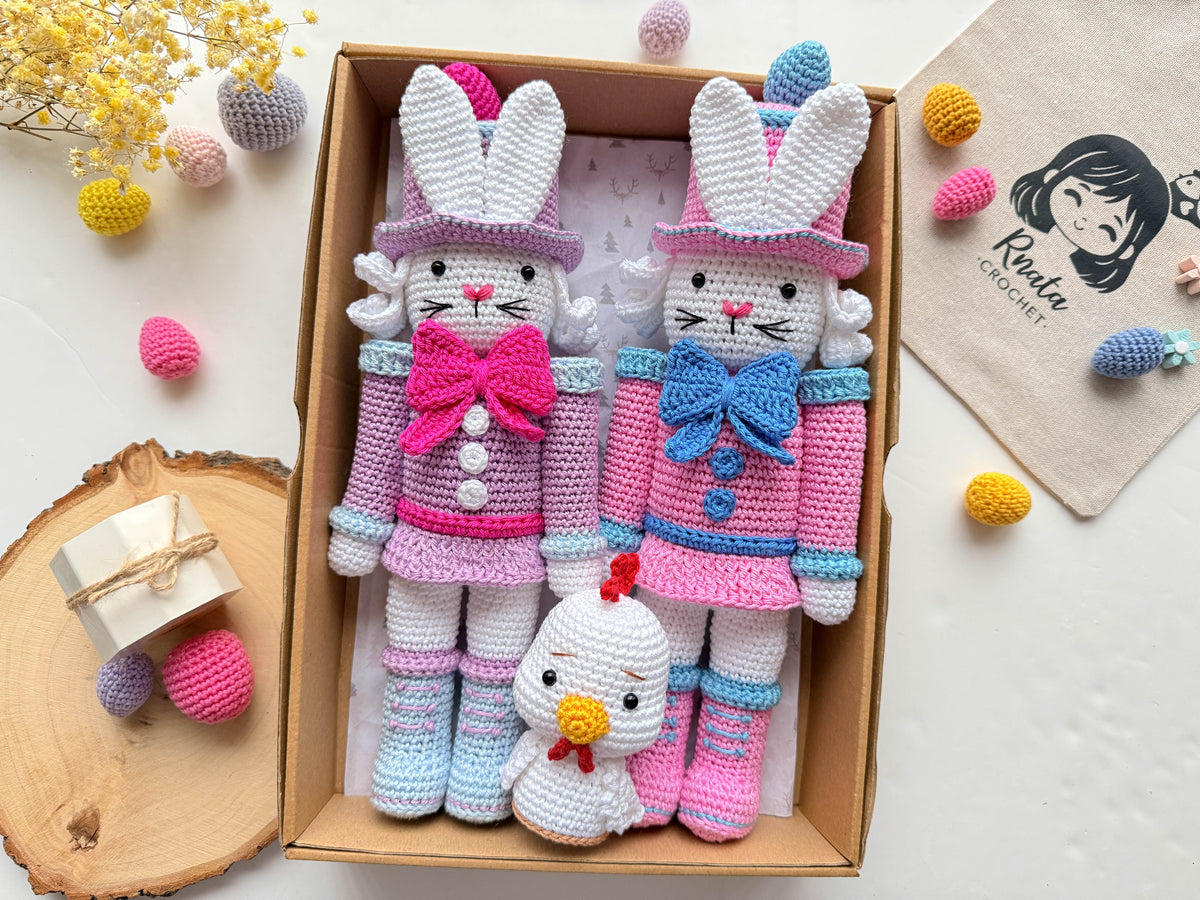 Rnata - Crochet Easter Rabbit Nutcracker Pattern (PDF)