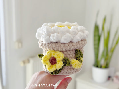 Rnata - Crochet Flower Pot with Frog Pattern (PDF)