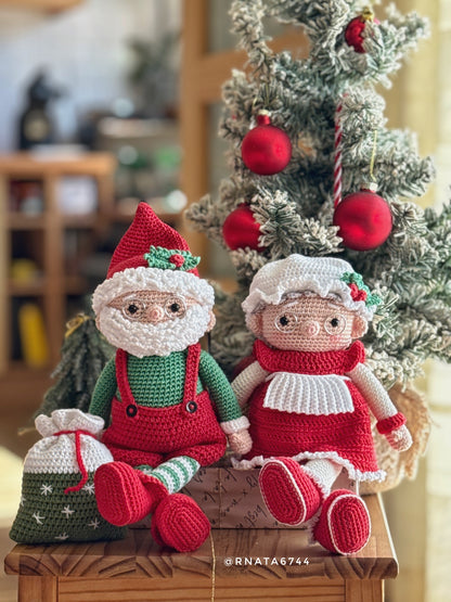 Rnata - Christmas Santa & Mrs. Claus Pattern, Christmas Amigurumi Dolls PDF