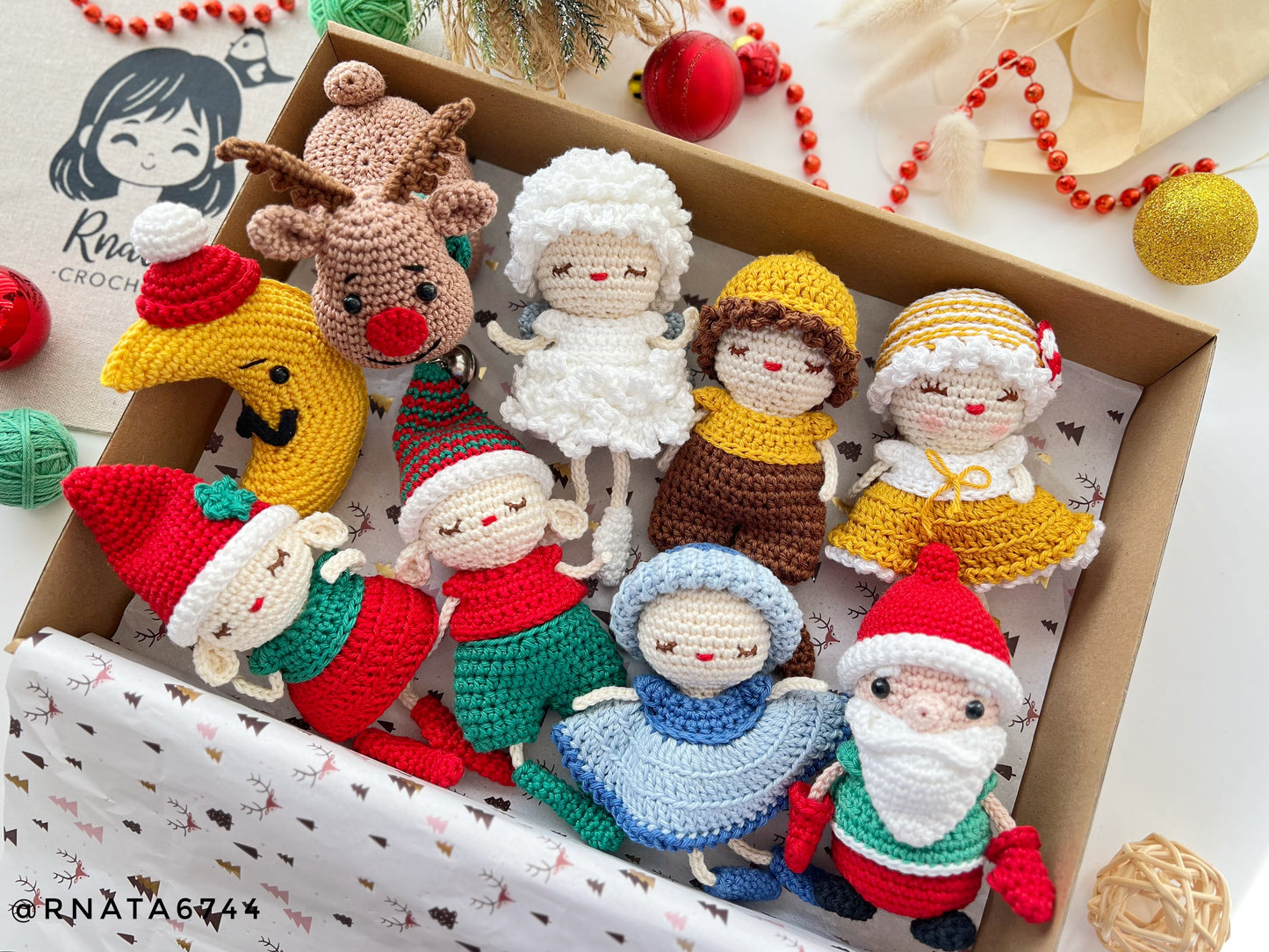 Rnata ™- Holiday Crochet Christmas Ornaments PDF