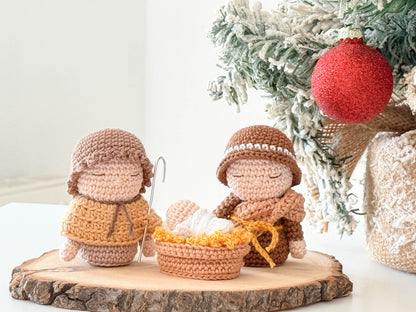 Rnata - Christmas Nativity Scene: Mini, Low-Sew Pattern (PDF)
