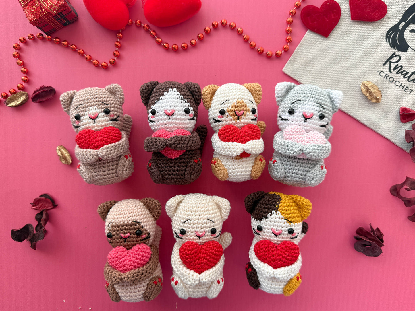 Rnata - Cozy Valentine's Cats Pattern PDF