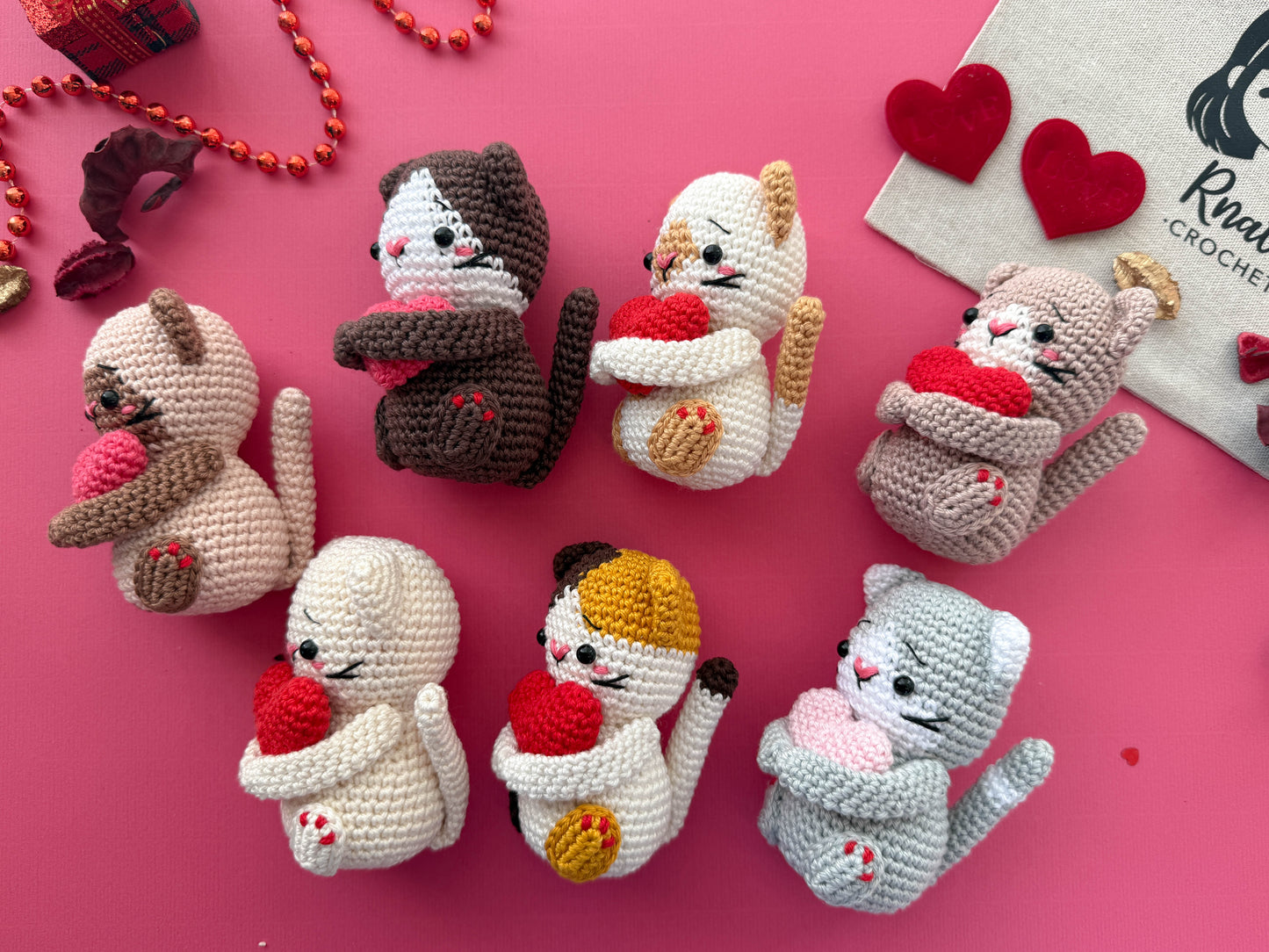 Rnata - Cozy Valentine's Cats Pattern PDF