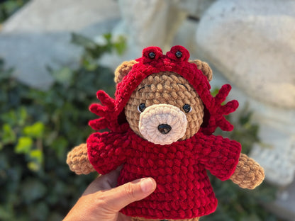 Rnata - Low-Sew 2-in-1 Hoodie Bear Crochet Pattern PDF