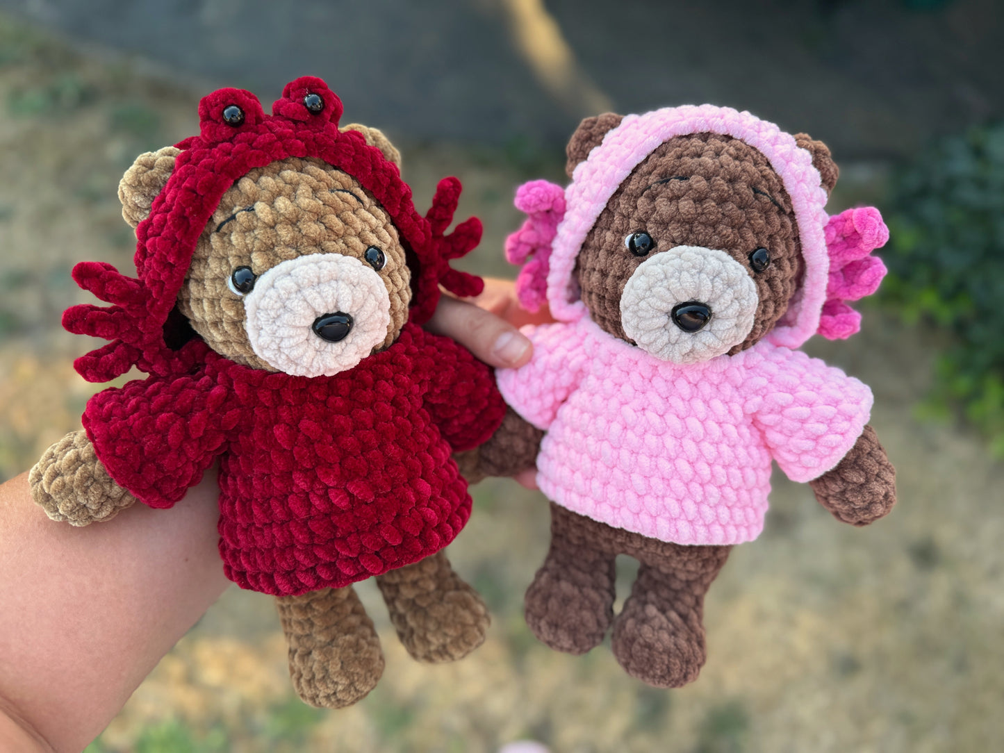 Rnata - Low-Sew 2-in-1 Hoodie Bear Crochet Pattern PDF
