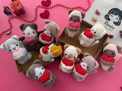 Rnata - Cozy Valentine's Cats Pattern PDF