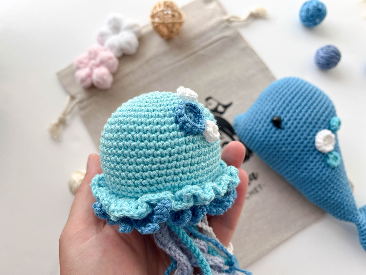 Rnata - Blue Jellyfish Crochet Pattern Free PDF