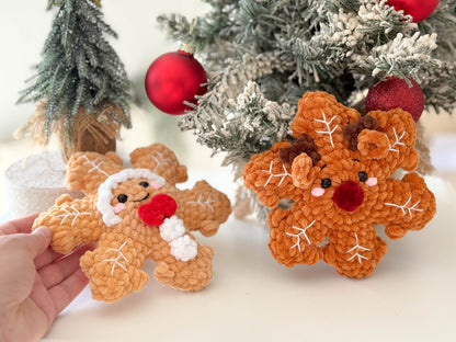Rnata-Crochet Snowflake: Santa, Gingerbread, Snowman & Reindeer Pattern (PDF)