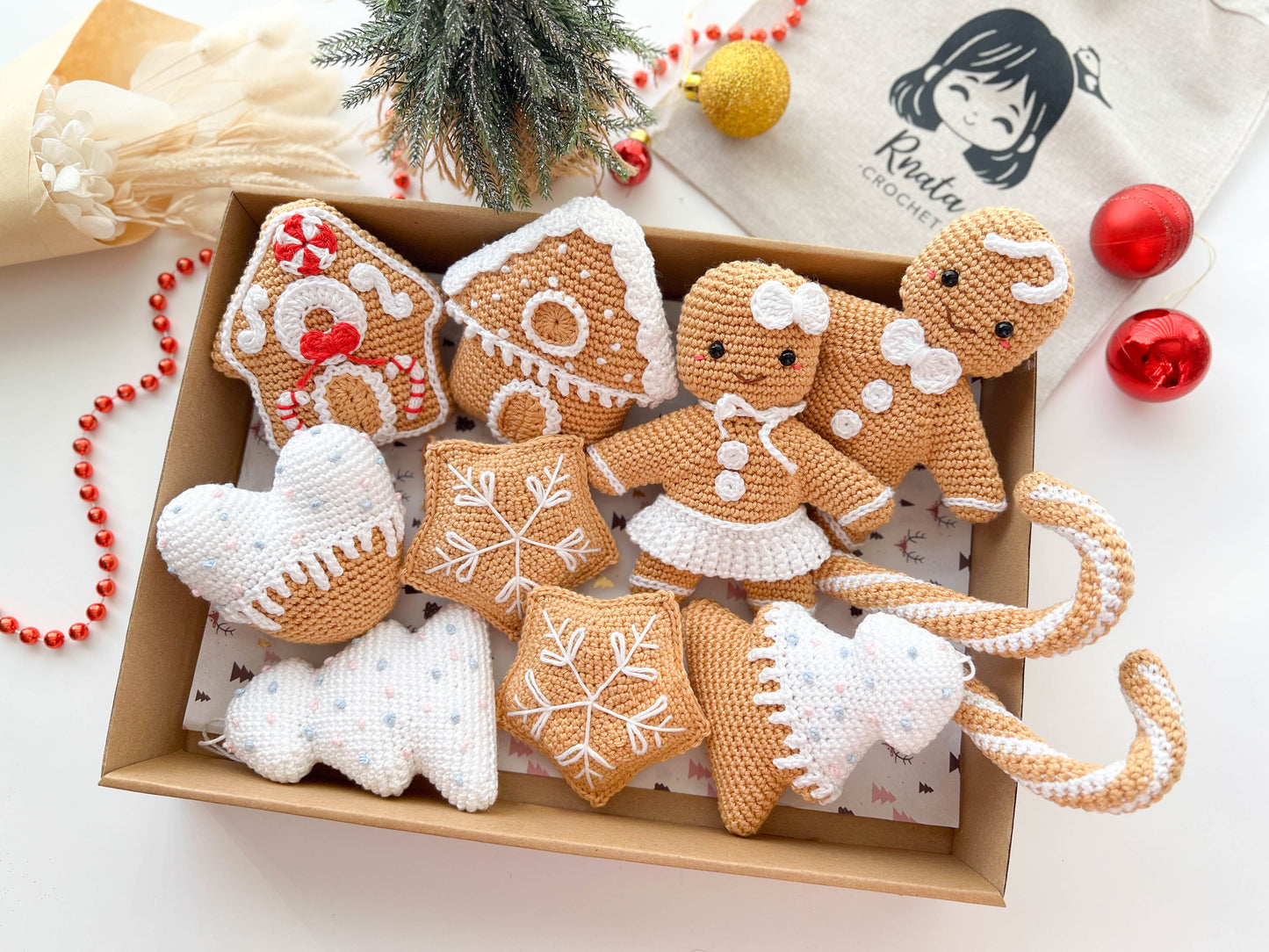 Rnata™ - Gingerbread Delights Crochet Pattern Set PDF