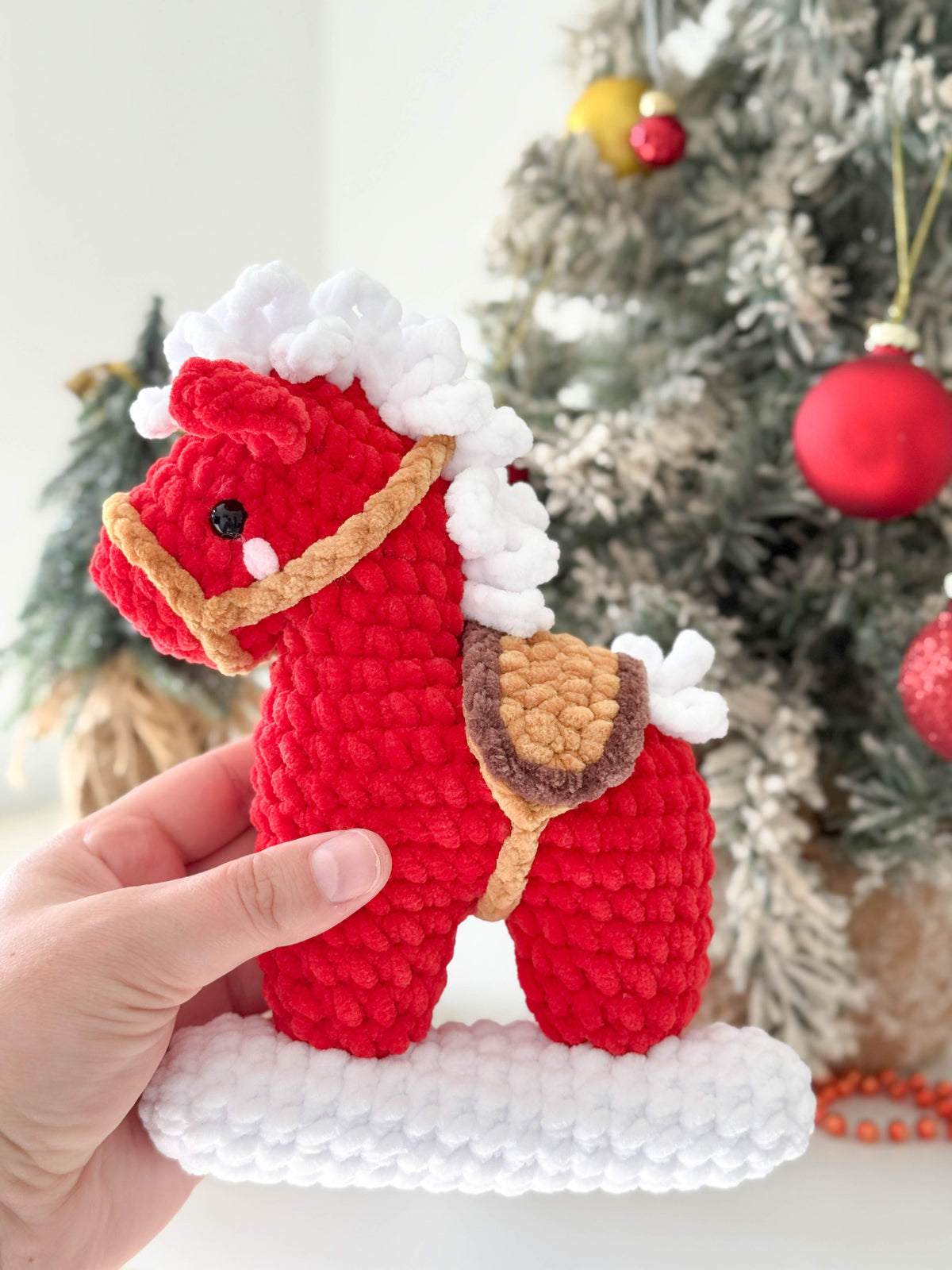 Rnata -Christmas Rocking Horse, Plush Toy, Pattern Low-Sew (PDF)