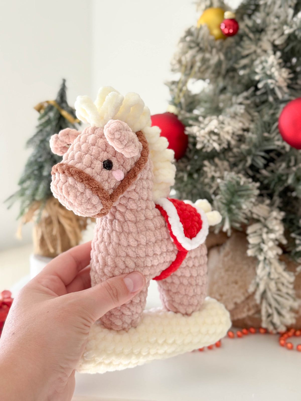 Rnata -Christmas Rocking Horse, Plush Toy, Pattern Low-Sew (PDF)