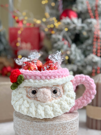 Rnata - Christmas Mugs: Santa, Boot, Ginger And Snowman Pattern (PDF)
