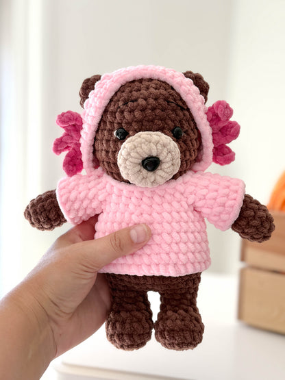 Rnata - Low-Sew 2-in-1 Hoodie Bear Crochet Pattern PDF
