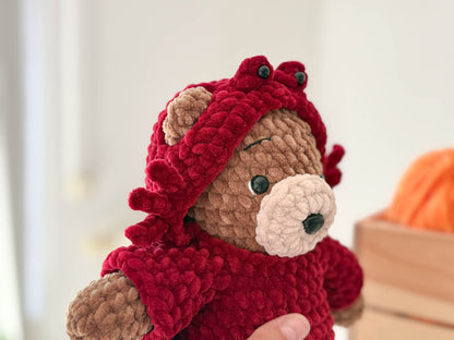 Rnata - Low-Sew 2-in-1 Hoodie Bear Crochet Pattern PDF