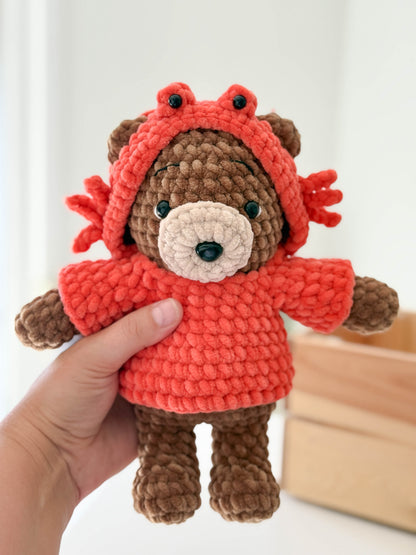 Rnata - Low-Sew 2-in-1 Hoodie Bear Crochet Pattern PDF
