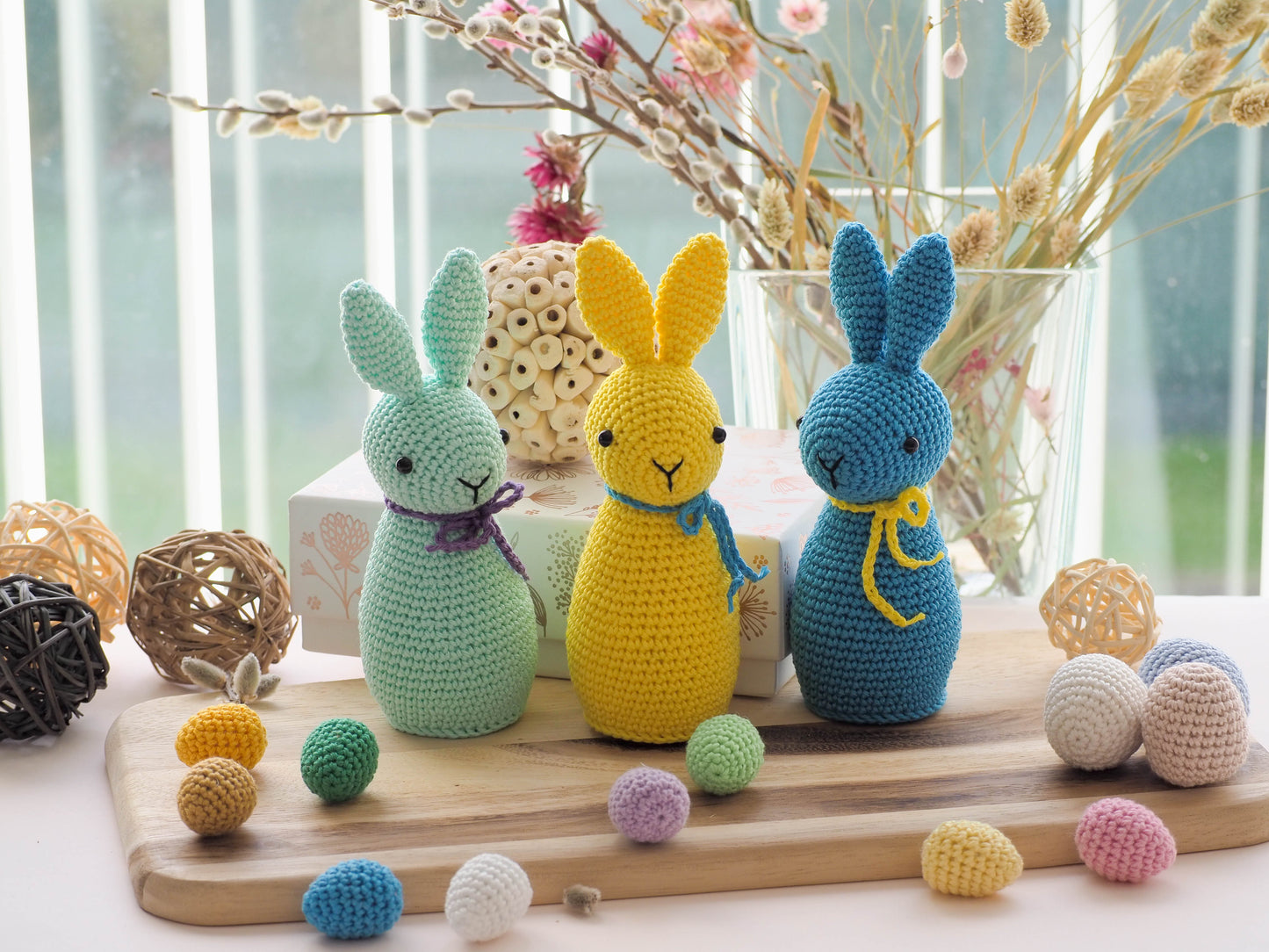 Rnata - Funny Easter Bunnies and Chick Crochet Pattern PDF