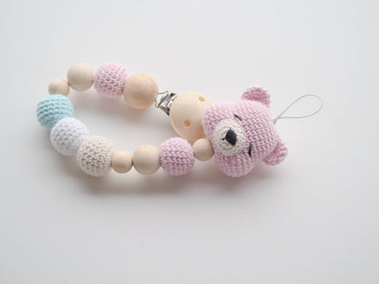 Rnata™ - Sleepy Teddy Lovey & Pacifier Holder Crochet Pattern PDF